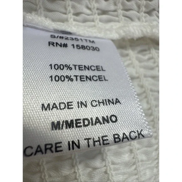 NEW Love Tree White puff sleeve crop top Size M - Picture 8 of 9